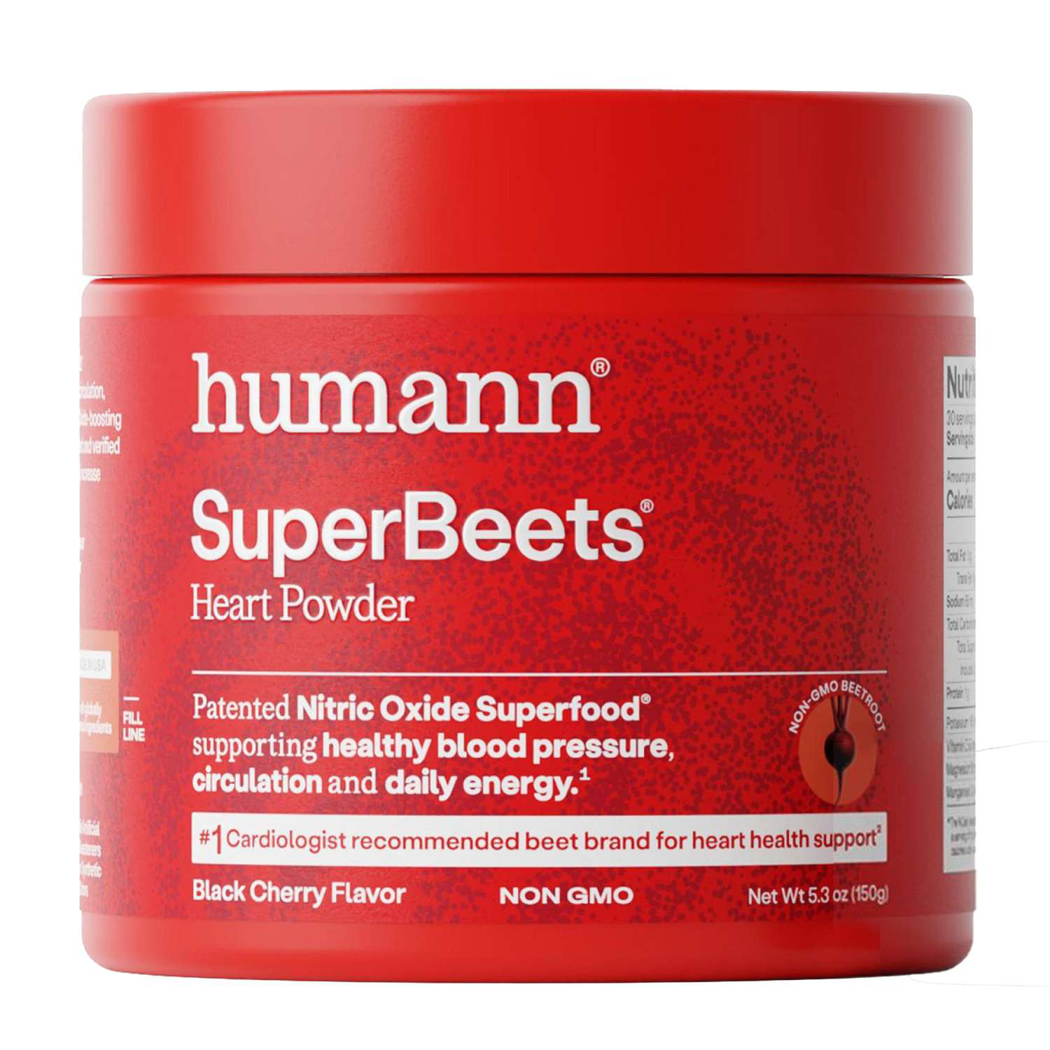 SuperBeets Heart Powder - Black Cherry - 5.3 oz (30 Servings)